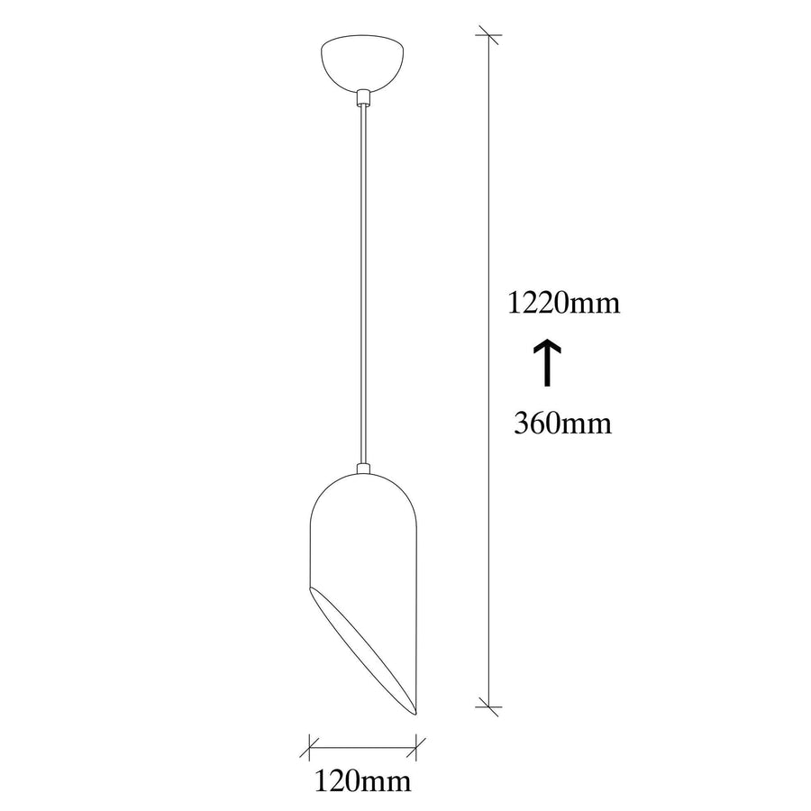 Metal Tekli Sarkıt Oval Şapka - Siyah