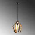 Ahşap Elmas Tekli Sarkıt Rustik - Kahve