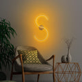 S Form LED Tekli Aplik Metal - Altin