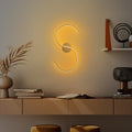 S Form LED Tekli Aplik Metal - Altin