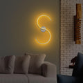 S Form LED Tekli Aplik Metal - Beyaz