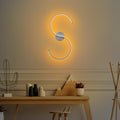 S Form LED Tekli Aplik Metal - Beyaz