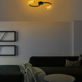 S Form LED Plafonyer Metal - Siyah
