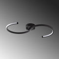 S Form LED Plafonyer Metal - Siyah