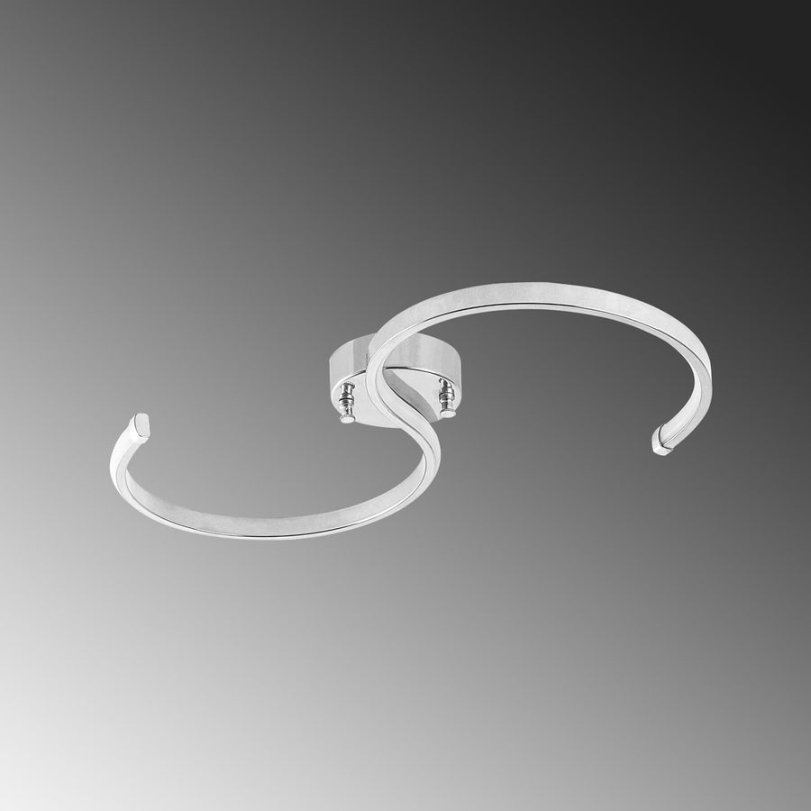 Spiral Metal Plafonyer - Gümüş