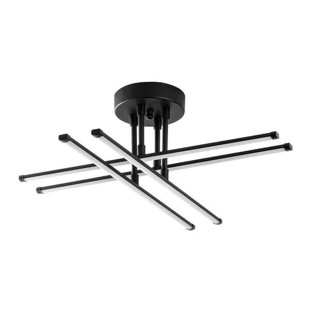 Çubuk Çapraz Metal Plafonyer - Siyah