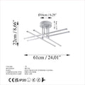 Çubuk Çapraz Metal Plafonyer - Gri
