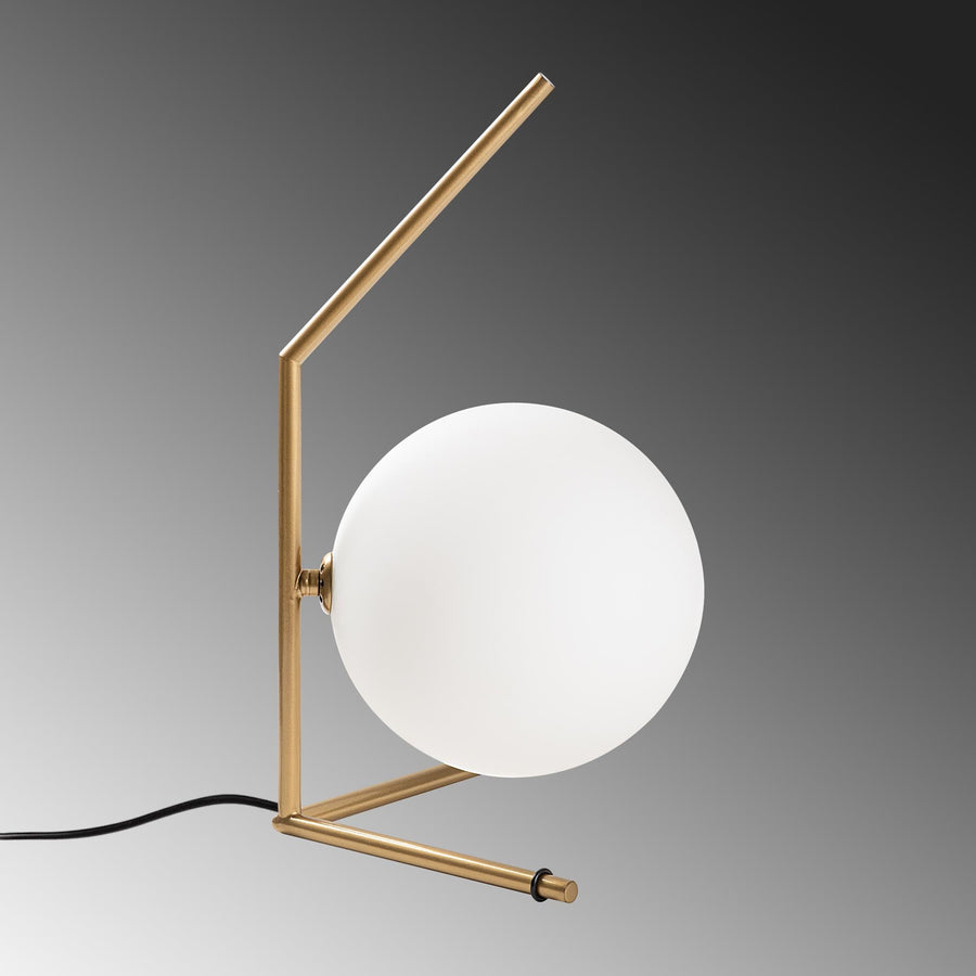 Küresel Cam Modern Masa Lambası - Altin