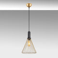 Dar Konik Kafes Tekli Metal Sarkıt - Altın