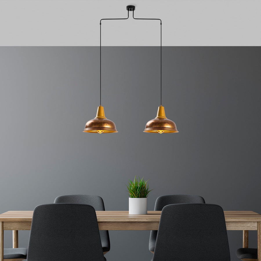 Barn Eskitme Metal 2'li Sarkıt - Bakır