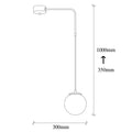 Küresel Cam Kollu Tekli Sarkıt - Siyah