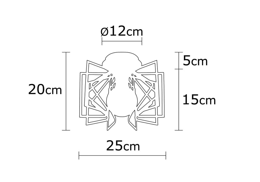 Geometrik Tel Tekli Plafonyer - Siyah