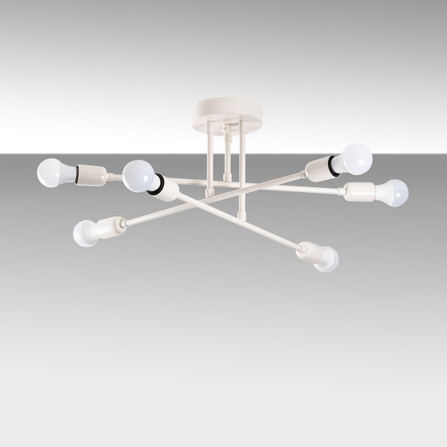 Sputnik 6'lı Plafonyer - Beyaz