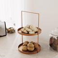 2 Katli Metal Taki Standi - Bakir