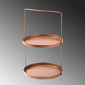 2 Katli Metal Taki Standi - Bakir