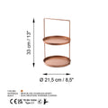 2 Katli Metal Taki Standi - Bakir