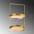 2 Katli Metal Taki Standi - Altin
