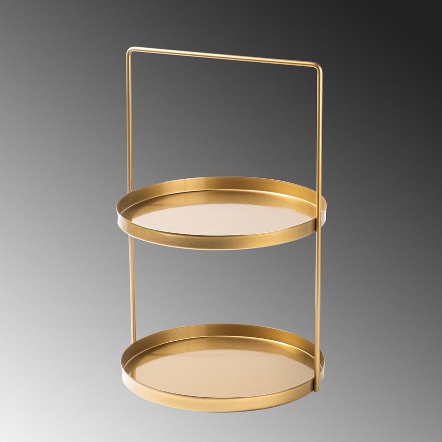 2 Katli Metal Taki Standi - Altin