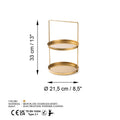 2 Katli Metal Taki Standi - Altin