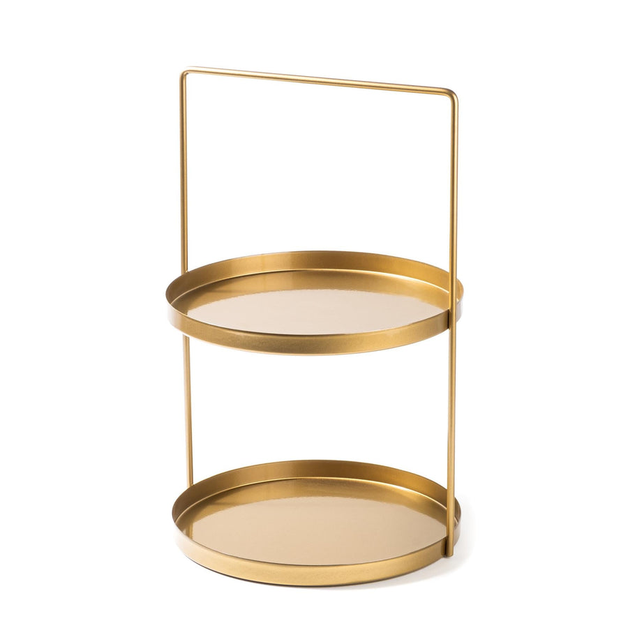 2 Katli Metal Taki Standi - Altin