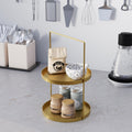 2 Katli Metal Taki Standi - Altin