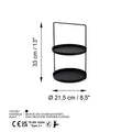 2 Katli Metal Taki Standi - Siyah