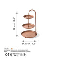3 Katli Metal Taki Standi - Bakir