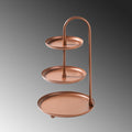 3 Katli Metal Taki Standi - Bakir