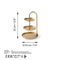 3 Katli Metal Taki Standi - Altin