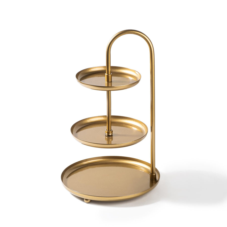3 Katli Metal Taki Standi - Altin