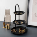 3 Katli Metal Taki Standi - Siyah