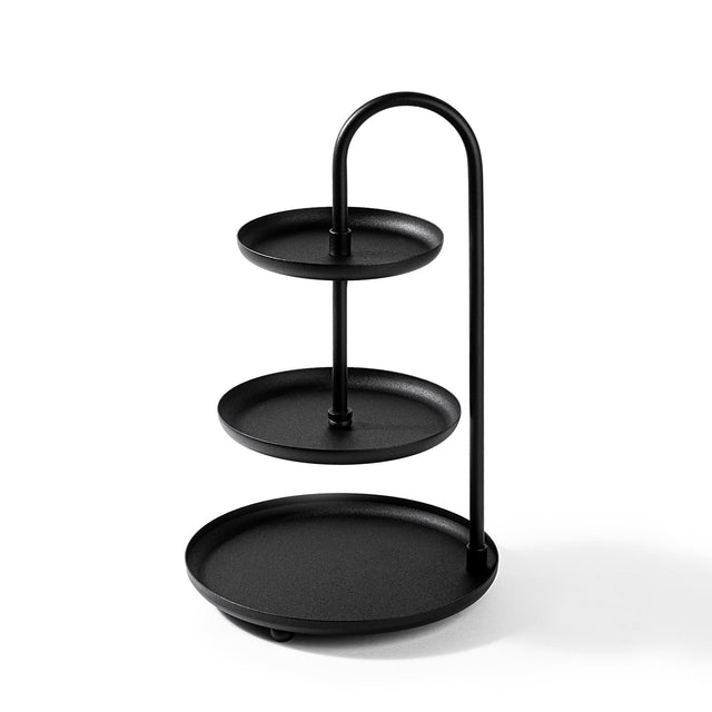 3 Katli Metal Taki Standi - Siyah