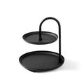 2 Katli Yuvarlak Metal Taki Standi - Siyah