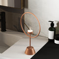 Halka Metal Tealight Mumluk - Bakir