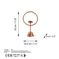 Halka Metal Tealight Mumluk - Bakir