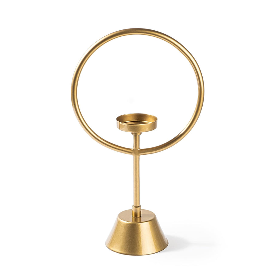 Halka Metal Tealight Mumluk - Altin