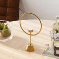 Halka Metal Tealight Mumluk - Altin
