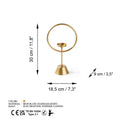 Halka Metal Tealight Mumluk - Altin