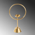 Halka Metal Tealight Mumluk - Altin