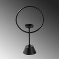 Halka Metal Tealight Mumluk - Siyah