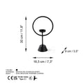 Halka Metal Tealight Mumluk - Siyah