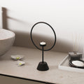 Halka Metal Tealight Mumluk - Siyah