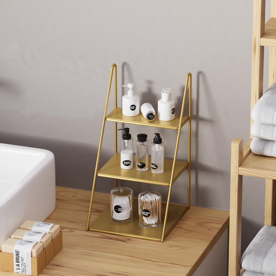 Altin Metal 3 Katli Taki ve Duzenleme Standi - Altin