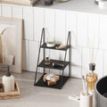 3 Katli Metal Merdiven Raf - Siyah