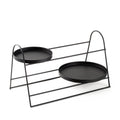 Siyah Metal 2 Tepsi Katli Banyo Duzenleyici Standi - Siyah