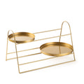 Altin Metal 2 Tepsi Katli Banyo Duzenleyici Standi - Altin
