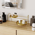 Altin Metal 2 Tepsi Katli Banyo Duzenleyici Standi - Altin