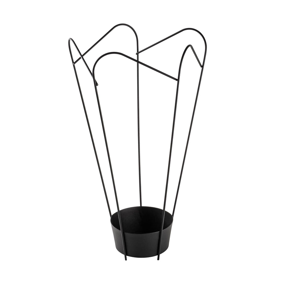 Siyah Metal Modern Semsiyelik - Siyah