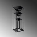 Siyah Metal Saksılık 3'lü Set - Siyah