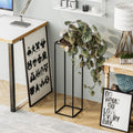 Siyah-Altın Metal Saksılık Stand - Siyah